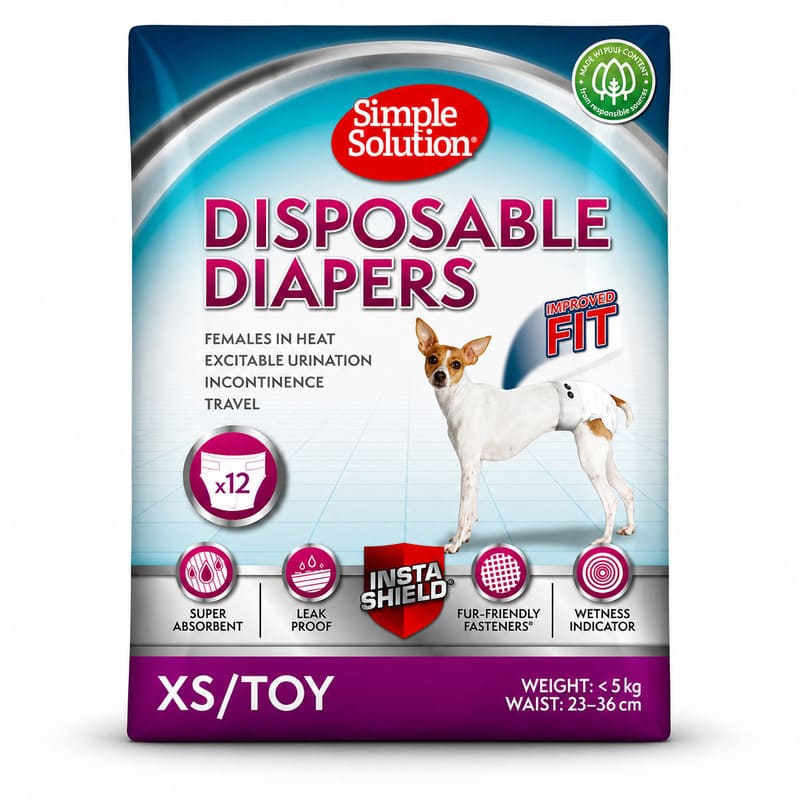 Simple Solution Diapers vienreizējās autiņbiksītes suņiem XS 23-36 cm N12